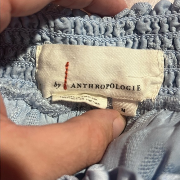 Anthropologie Blue Ruffled Blouse - Picture 2 of 3